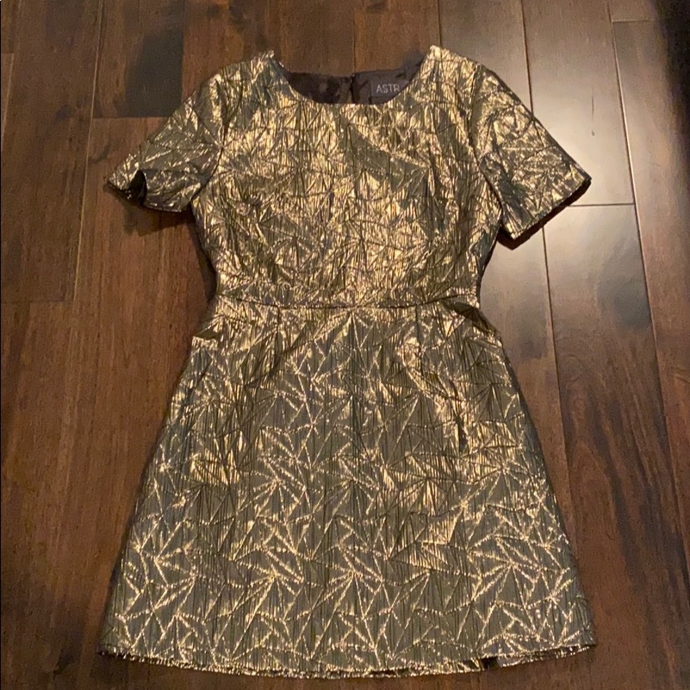 Gold foil astr dress